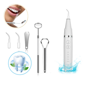 Plaque Remover for Teeth Teeth Cleaning Kit  by FORAA with 5 Moods, Potable,Stains,Tarter Remover,No Need Water Flosser, Waterproof/LED|3 Clean Head & Tongue Cleaner